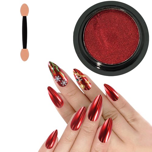 Allstarry Solid Chrome Nail Powder Magic Metallic Mirror Effect Mirror Glitter Glazed Manicure De...