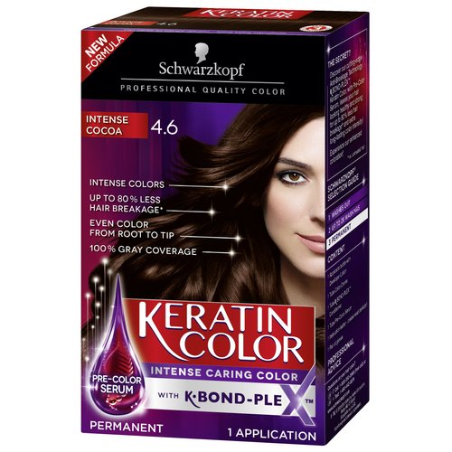 Schwarzkopf Keratin Hair Color, Intense Cocoa, 2.03 Ounce