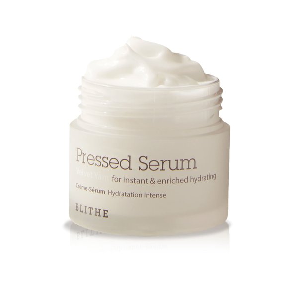 BLITHE Pressed Serum Velvet Yam Organic Shea Butter Raw Unrefined - Pure Shea Butter Organic Lotion for Dry Skin with Macadamia Oil & Yam Phyto Mucin, K Beauty Organic Body Lotion 0.74 Fl Oz