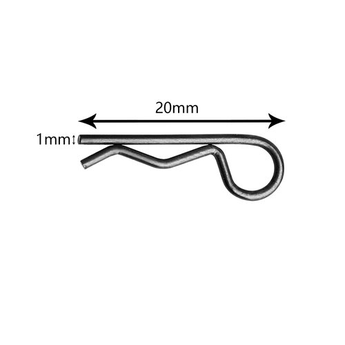 GoHobby RC Body Clips with Pull Tabs for 1/16 1/18 Traxxas Axial Redcat Tamiya RC Truck Crawler Buggy, 20-Pack (Black)