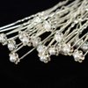 AKOAK 40 Pcs Bride Diamond Pearl Flower Tiara Wedding Bridesmaid Pearl Flower Hair Pin Delicate and Elegant Female U-pin Metal Hair Fork for Women's Hair Jewelry