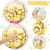 Civaner 10 Pieces Inflatable Beach Balls Glitter Christmas Swimming Pool Balls Christmas Outdoor Decor Ball Ornaments Floatable Confetti Ball for Beach Party Xmas Party Favor, 16 Inch(Gold, Silver)