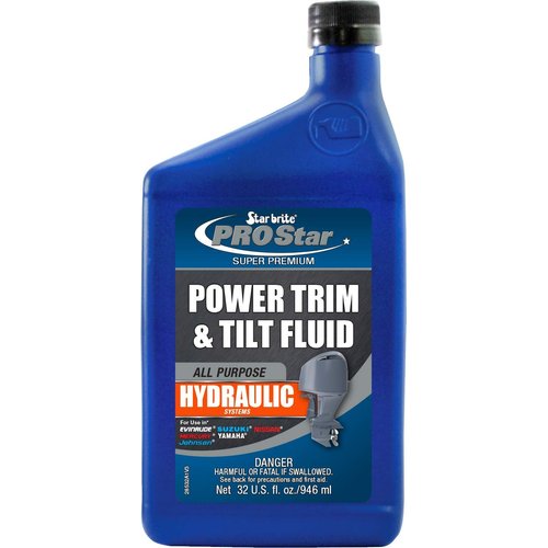 STAR BRITE PRO Star Power Trim & Tilt Fluid - Super Premium All Purpose Hydraulic Fluid for Trim Tabs, Power Tilt & Steering Systems - Anti-Wear, Anti-Foam - Outboard & Stern Drive Systems (028532)