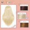 Mannequin Head with Hair 80% Real Human Hair 26-28'' Cosmetology Mannequin Head for Styling Practice on Braiding Manikin Head with Clamp Stand and Tools (Light Blond)
