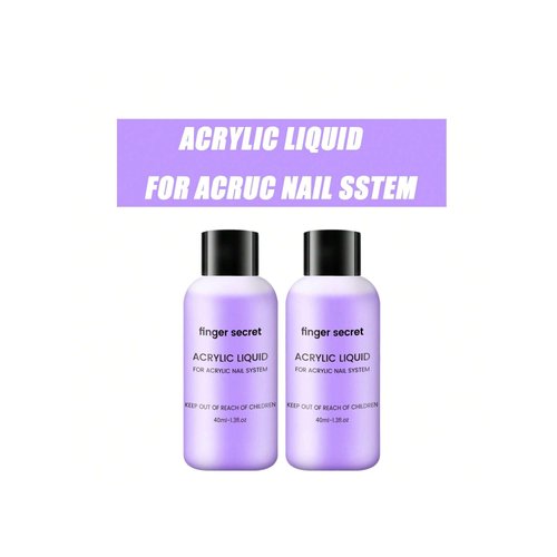 finger secret Acrylic Monomer Liquid,2PCS Nail Acrylic Liquid 40ml/1.3fl.oz,Monomer Acrylic Nail Liquid,Acrylic Liquid for Acrylic Powder Nails Extension for Nail Art Manicure DIY