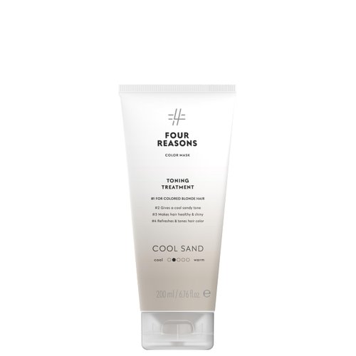 Four Reasons Color Mask – Cool Sand Blonde - (27 Colors) Color Depositing Conditioner, Toning Treatment, Tone & Enhance Color-Treated Hair - Semi Permanent Hair Dye, Vegan and Cruelty-Free, 6.76 fl oz