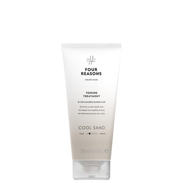 Four Reasons Color Mask – Cool Sand Blonde - (27 Colors) Color Depositing Conditioner, Toning Treatment, Tone & Enhance Color-Treated Hair - Semi Permanent Hair Dye, Vegan and Cruelty-Free, 6.76 fl oz