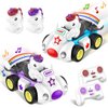 imagifun Remote Control Car for Toddler, 2 Pack Radio Control Cartoon Toys for Kids, 2.4 GHz Rechargeable RC Cars for Toddler,Toys for Ages 3+, RC Cars with LED Lights & Music, Yard Games, for Girl