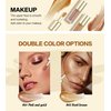 Liquid Highlighter & Blush Stick - Rare Beauty Makeup Highlighter for Natural Three-Dimensional Face Contouring，Sparkling coffee color