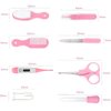 Baby Grooming Kit, Infant Safety Care Set with Hair Brush Comb Nail Clipper Nasal Aspirator,Baby Essentials Kit for Newborn Girls Boys (Pink Baby Grooming kit)