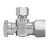 Eastman 3/8 Inch OD x 5/8 Inch OD (1/2 Inch Nom.) Quarter Turn Angle Stop Valve, Brass Plumbing Fitting, Chrome, 10738LF