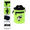 AMC Climbing Chalk Bag with Embroidery/Front Pocket/Belt (Fluorescent Green, 6 inches x 4 inches)