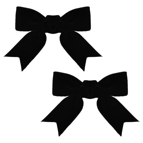 Black Bows for Hair Velvet Bow Hair Clips for Girls Ribbon Hair Bow Barrettes Hairpins Black Velvet Bowknot Hair Accessories for Toddlers Handmade Alligator Clips Xmas Christmas Gift