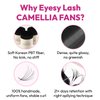 Eyesy Lash 500 Camellia Lash Extensions | 5D 0.07 Size 10-12-14mm Curl C | American Volume Lash Multiple Lengths Eyesy Eyelash Extension Pestanas Pelo A Pelo Create Depth, Textured, Layered Effect