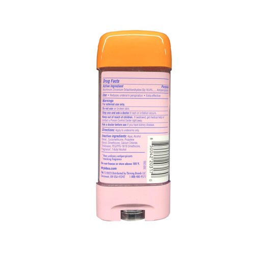 Dry Idea Advanced Dry Unscented Antiperspirant & Deodorant Clear Gel 3 oz (Pack of 5)