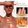 40ml Body Shimmer Oil,Liquid Body Illuminator, Waterproof Moisturizing And Glow For Face & Body, All-In-One Makeup Liquid Illuminator, Summer Body Luminizer,Makeup Brush Include(01#Silver)