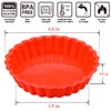 FUNBAKY Silicone Quiche Pan, Mini Pie Pan Non-stick Round Silicone Baking Molds 10 Packs