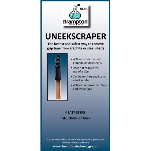 Brampton Uneekscraper Golf Grip Tape Remover - Perfect for Regripping Graphite and Steel Shafts – Fastest Way to Remove Tape