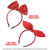 AEGYPIUS Big Bunny Ears Headband Furry Rabbit Ear Headband Big Red Bow Headbands for Women Red bow headband Hair Band Bow Headdress for Girls Perfect Hair Accessories for Party and Cosplay