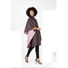 Betty Dain Reversi Reversible Coloring/Styling Cape, Two-Sided Cape, Black Side Has Chemical Proof Finish for Processing, Snap Closure at Neck, 50 x 60 Inches, Rose