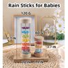 Oneshow Rain Stick, Wooden Rainmaker Montessori Toys for Baby 6-12 Months, Rain Stick Baby Toy,Baby Rattle Sensory Development Toys, Raindrops Musical Infant Baby Toys for 1 Year Old Toddlers