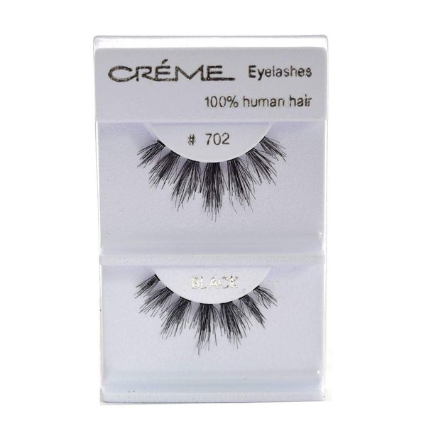 6 Pairs Crème 100% Human Hair Natural False Eyelash Extensions #702