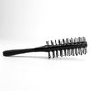 Vented Hair Brush, Anti Static Double Row 2 Sided Comb Best For Blow Drying Styling Care Style Mens Woman Women, Bristle Two Dual Vent Plastic Half Round Professional Brushes With Ballpoint Pins-Black