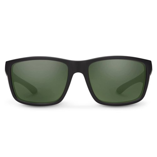 Suncloud Mayor - Polarized Sunglasses - for Men & Women - Matte Black + Polarized Gray Green Lenses