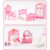 35 Pcs Dollhouse Furniture Accessories Set Mini House Furniture Small Dollhouse Miniature Furniture Play House Accessories 1:12 Tiny Kitchen Bedroom LivingRoom Bathroom Boy Girl Toddler3Y+ (A Set)