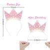 Casoty Pink 6th Birthday Crown, 6th Birthday Decorations, 6th Birthday Headband, 6th Birthday Party Decorations, Pink Birthday Supplies for Girl