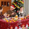 Tiamon Fabric Christmas Tablecloth Table Cover for Rectangle Table, Washable Snowman Santa Claus Table Cloth Decorations for Xmas Winter Holiday Party Supplies (52 x 70 Inch)