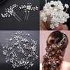 100cm / 39.3in Bridal Wedding Jewelry Hair Accessories: Crystal Rhinestone Hair Pins, Pearl Flower Hair Clips & Pearl Headpiece