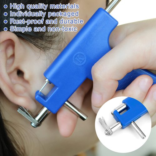 Hotorda Ear Piercing Gun Tool Professional Ear Body Pierce Piercing Gun Reusable Tools Beauty Kit Set Painless Hole Piercing Machine with 98Pcs Stainless Steel Ears Studs for Ear Nose Navel…