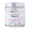 Ecofam Kids Toothpaste Chewable Tablets - 90 Natural Xylitol Tabs - Zero Waste Glass Jar - Travel Friendly - Fluoride-Free -with Nano Hydroxyapatite -Vegan - Made in The USA (Bubble Gum)