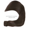 WENNALIFE Ponytail Hair Extension, 14 Inch 80g Dark Brown Ponytail Extension Human Hair Clip in Wrap Around Remy Human Hair Extension Hairpieces