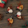 WLLHYF 4PCS Christmas Hair Clip, Cute Xmas Reindeer Antler Hairpin Girl Women Hair Clips Xmas Hair Barrettes with Pom Balls Deer Ear Hair Accessories Festive Party Cosplay Gifts (Coffee)