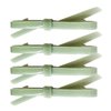 4 Pack Shiny Bow Acrylic French Barrettes Acetate Hair Barrettes for Fine Hair Chic Ponytail Hair Clips for Styling Long Hair (Green)