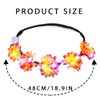 Foyte 4PCS Light Up Flower Headbands LED Floral Hair Wreath Glowing Fairy Headband crown Boho Dasiy Headpiece for Women (white,pink,blue,orange, one size-a)