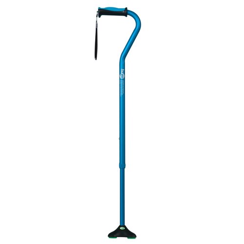 Hugo Mobility 731-859 Adjustable Offset Quadpod Walking Cane with Ultra Stable Cane Tip, Aquamarine