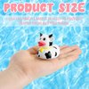 Relaxgiant 12 Pcs Cow Ducks Mini Cow Rubber Ducks Bulk Cow Print Duck for Birthday Party Favors Baby Shower Kids Boys Girls Bathtub Swimming Pool Pond Car Party Decorations (Cow)