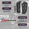 Key Fob Keyless Entry Smart Remote Shell Case & Pad fits Cadillac ATS, CT6, CTS, SRX, XT5, XTS