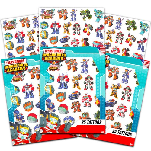 Transformers Rescue Bots Tattoos Party Favors Bundle ~ 75 Transformer Transformers Tattoos