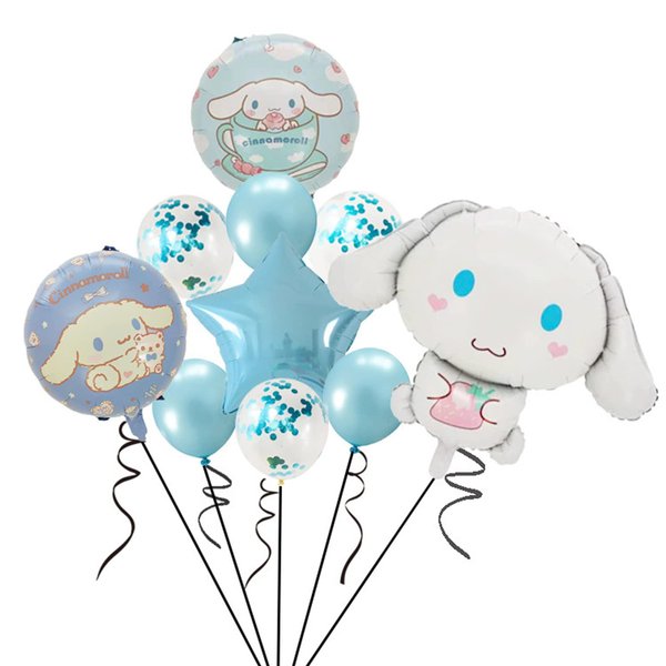 10Pcs Cute Anime Party Decoration Balloons,Aluminum Film Material Double Sided Balloons,Anime Theme Party Supplies,Kawaii Birthday Party Ballons (GG-01)