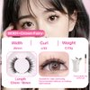 FindLove 2 Pairs Magnetic Lashes with Applicator Short Waterproof Magnetic Eyelashes Kit Natural Look Easy to Wear(XZ)