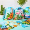 24 Pcs Hawaiian Party Favor Bags for Kids Hawaii Themed Aloha Drawstring Bags Tropical Goodie Bags Flamingo Gift Bag for Birthday, Bridal Shower, Summer, Beach, Pool Backpack, 12 x 10 Inch