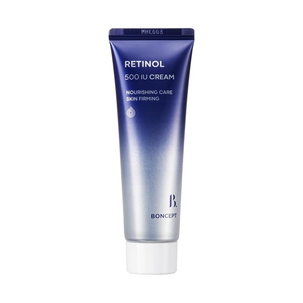 BONCEPT Retinol 500 IU Cream – Wrinkle & Fine Line Care, Lifting & Firming, Hydrating Face Cream with Retinol & Bakuchiol – Gentle Daily Skincare for Sensitive Skin, K-Beauty, 1.69 fl. oz. 50ml