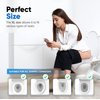 Traletry Toilet Seat Covers Disposable Flushable Travel Pack of 50 XL-Disposable Toilet Seat Covers-Biodegradable Paper-Kids Men Women Adults Toiletries-Airplane Camping Travel Essentials Accessories