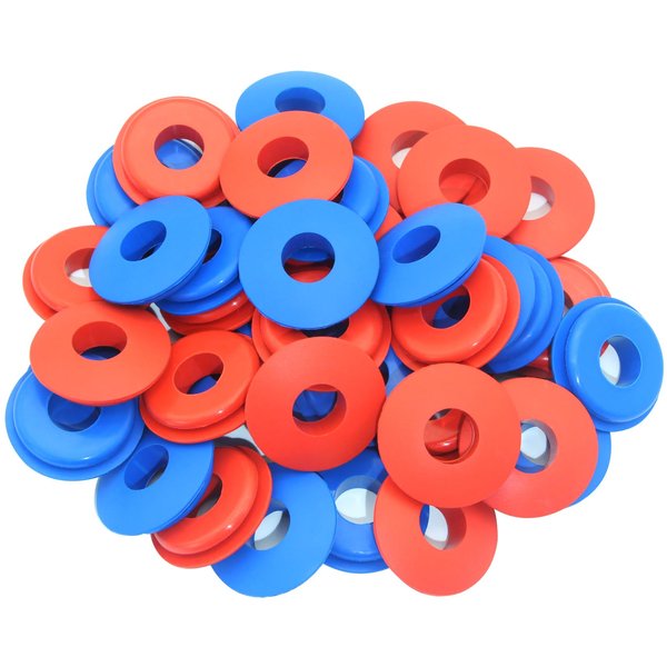 GREPSPUD 40pcs Glad Hand Seals Rubber 20pcs Red & 20pcs Blue Truck Gladhand Seals Polyurethane Seal Round Washers Grommets Gaskets for Semi Trucks Trailers Tractors, Parts Number 10028