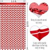 Abien Heart Tinsel Curtains Red Heart Foil Fringe Curtains Red Love Streamers Red Heart Streamer for Valentines Party Decorations Backdrop for Engagement Wedding Theme Birthday Props 2PCS
