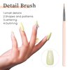 MAYCHAO Nail Art Brushes Set, Nail Art Design Pen Painting Tools with Nail Extension Gel Brush, Nail Art Liner Brush and Nail Dotting Pen for Gel Polish Manicure Salon DIY at Home (5 Pcs)
